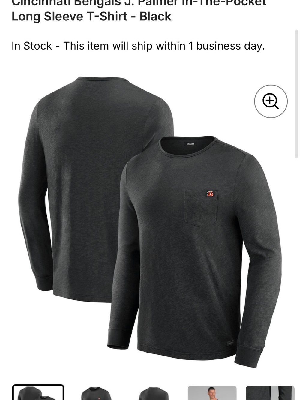 Long Sleeve Pocket T-Shirt - Black